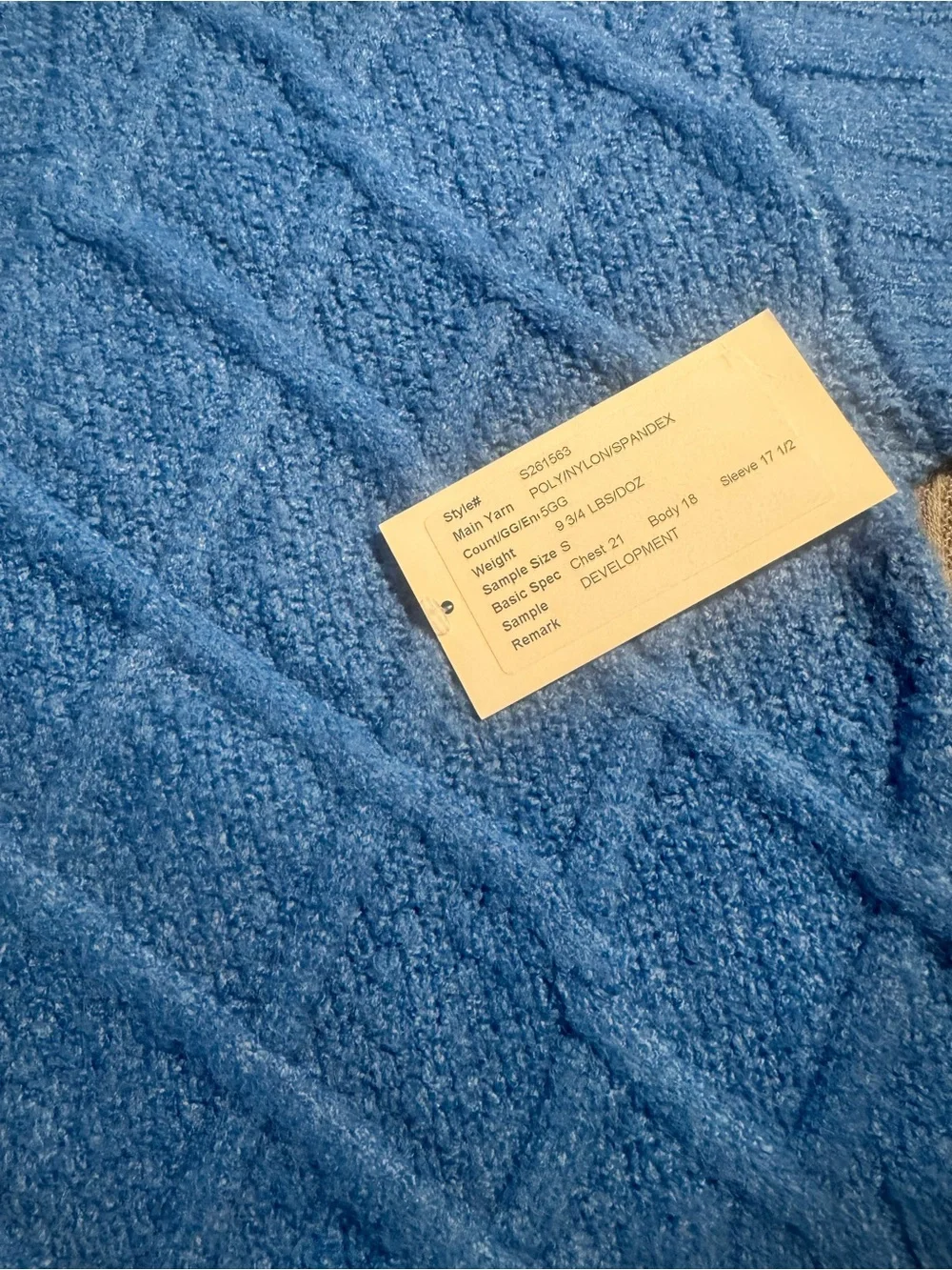 Willow Moon Powder Blue Diamond‑Pattern Cropped V‑Neck Cardigan